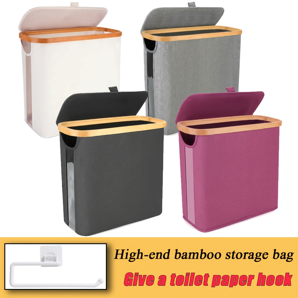 Smart Stackable Home Storage Bins – portable space-saving storage, Bamboo Toilet Paper Storage Basket with Lid Large Capacity Holds 12 Rolls Multi-functional Bathroom, designed for American homes, daily convenience and practical gifting