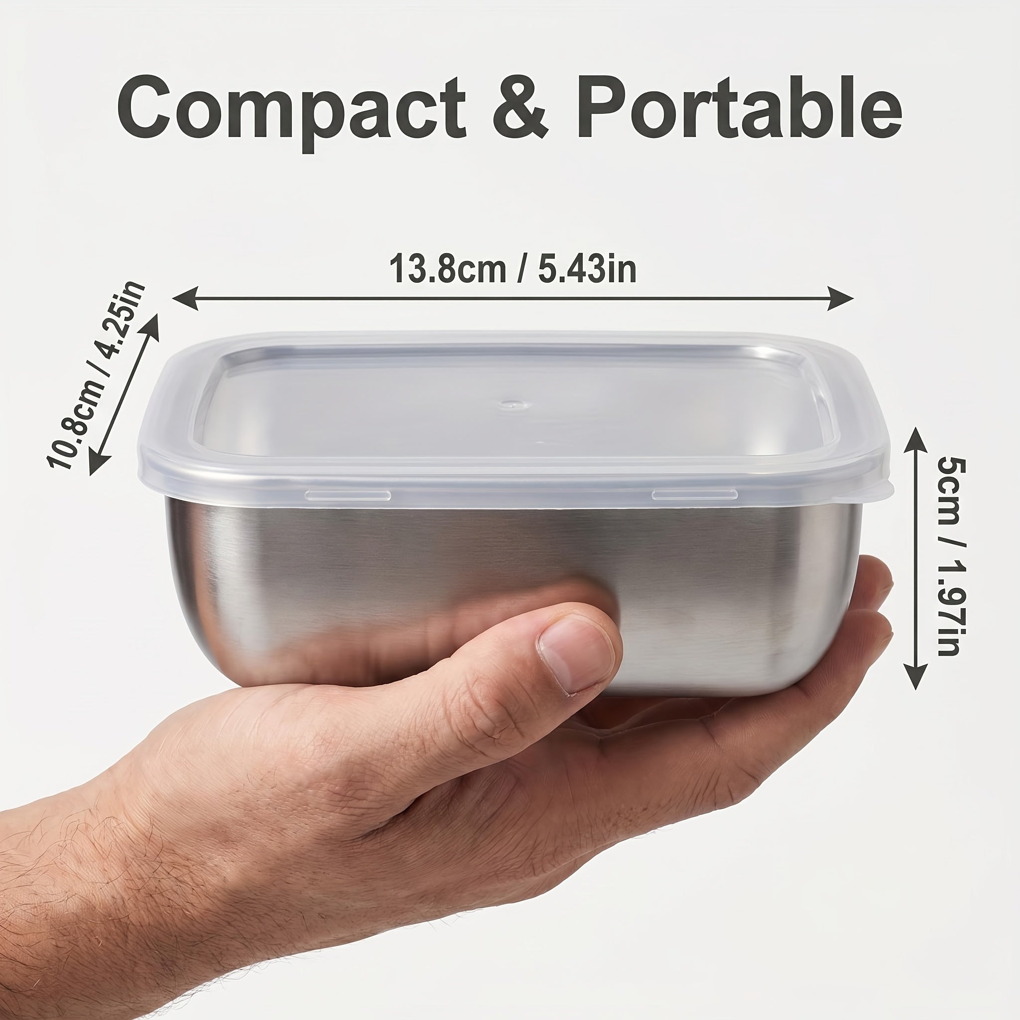 Easy-Access 10pcs Refrigerator Storage Organizer – easy-access fridge organization, 10pcs- Household Food Grade Fresh- Keeping Box Stainless Steel Fruit Box Bento Box Refrigerator, designed for American homes, daily convenience and practical gifting