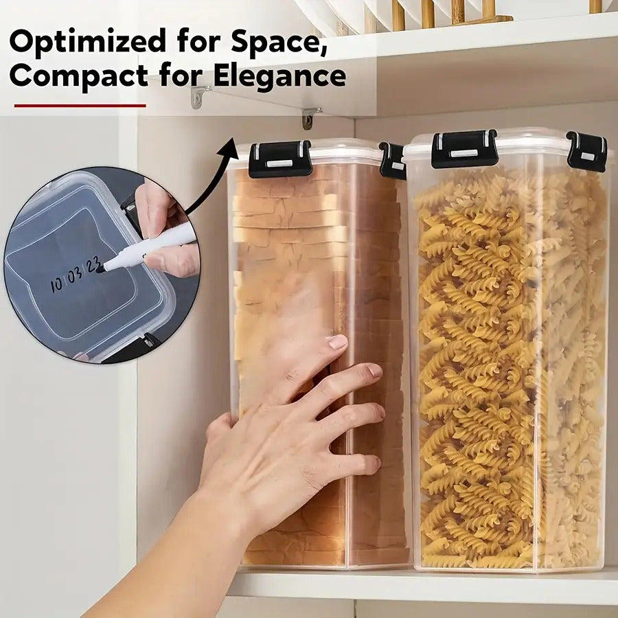 1pc Plastic Bread Box with Flip Lid- Freezer Safe Rectangular Bread Storage Container, Reliable Sealing, Suitable for Kitchen Freshness- Upgraded Locking Bread Storage Box