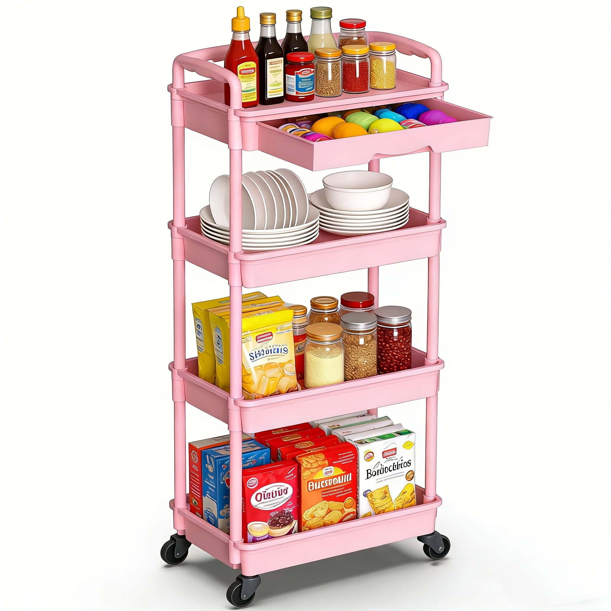 Home Organizer – Easy-Access 3/4 Tier Refrigerator Bottle Organizer – easy-access beverage storage,