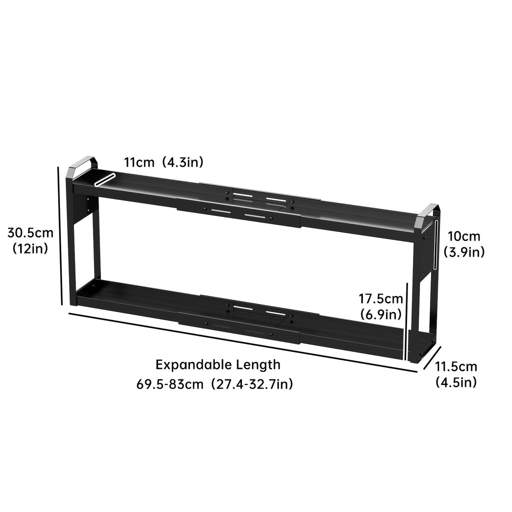 Heavy-Duty Adjustable Home Storage Rack – durable multi-purpose storage, Heavy-Duty Magnetic Over The Stove Shelf Shelf - 2-Tier Expandable Length Carbon Powder-Coated Suitable, designed for American homes, daily convenience and practical gifting
