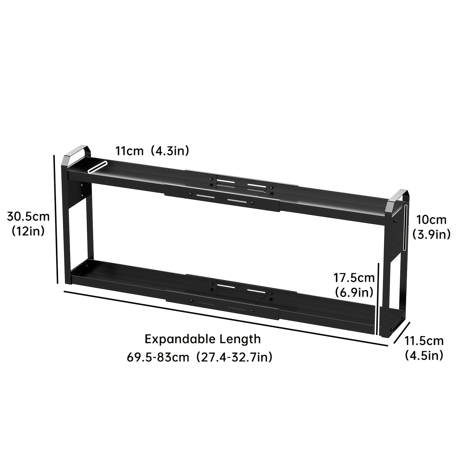 Heavy-Duty Adjustable Home Storage Rack – durable multi-purpose storage, Heavy-Duty Magnetic Over The Stove Shelf Shelf - 2-Tier Expandable Length Carbon Powder-Coated Suitable, designed for American homes, daily convenience and practical gifting