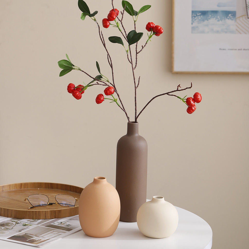 Easy-Access 4pcs Ceramic Flower Vase – tabletop floral display and modern home decor, 4pcs decorative style ceramic vase multi-piece combination creative home living room tabletop, designed for American homes and practical gifting