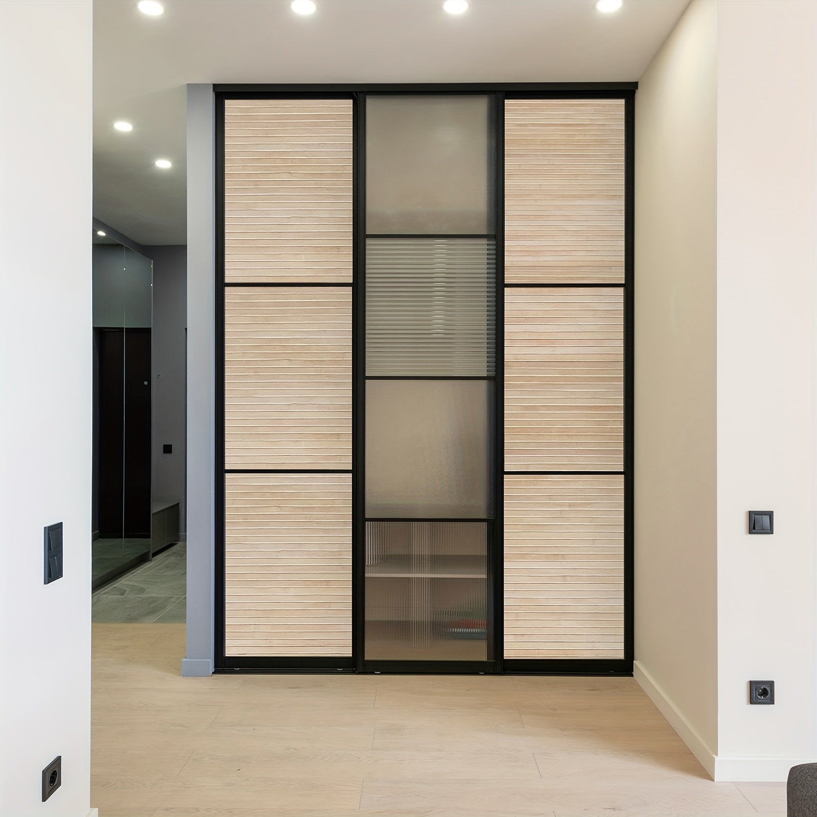Home Storage Organizer – Natural Bamboo Wall Panel for Interior Wall Decor, 48 X 96 Inch Pole Wrap Wainscoting Paneling for Wall Ceiling Furniture Cabinet Office, Carbonized for Modern US Ho
