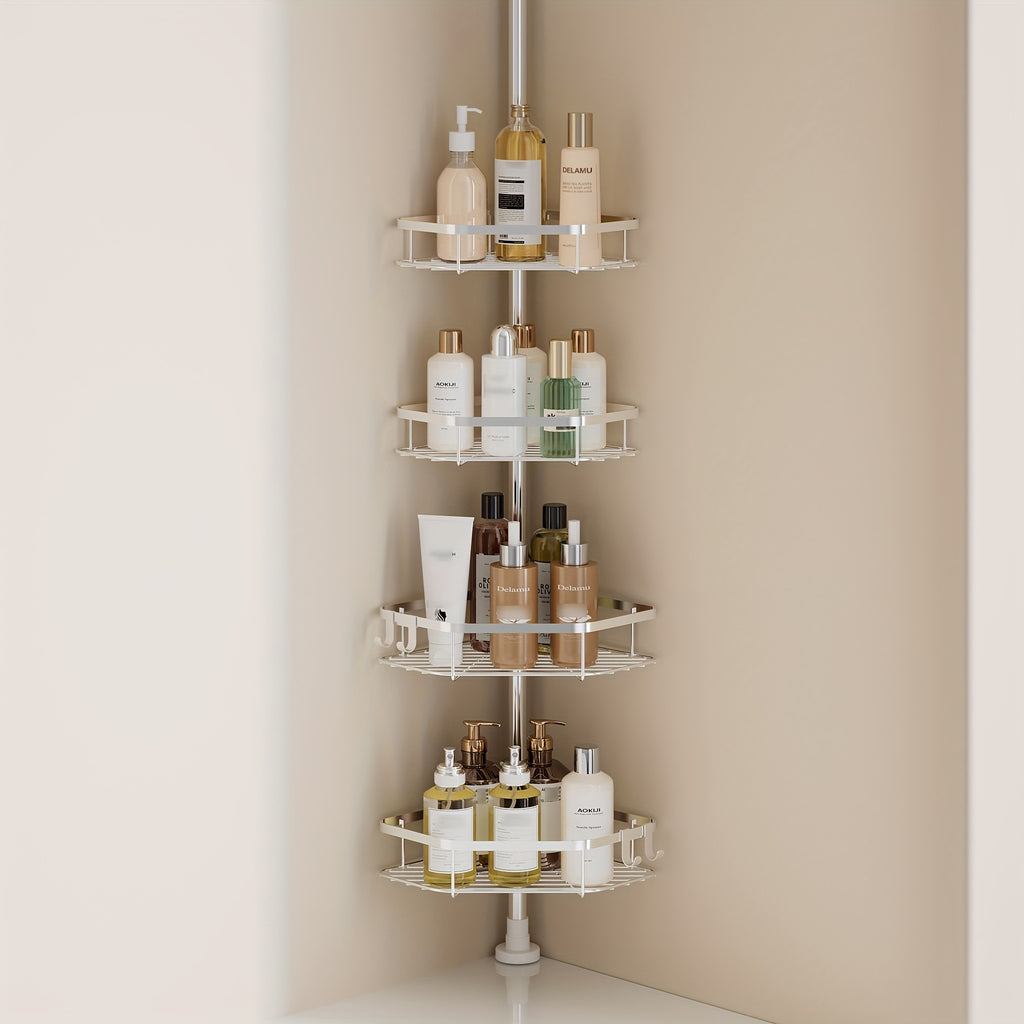 Bathroom Organizer – Corner Shower Caddy Tension Pole, Shower Caddies for Modern US Homes, clutter-free convenience, Versatile Everyday Use and Thoughtful Housewarming Gift
