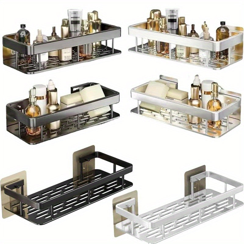 Kitchen Essential – Multi-Piece Camping RV Special Drilling-Free Storage Rack Bathroom Wall-Mounted Toilet Storage Rack Car Kitchen And Bathroom Dual-Purpose Shelf Cosmetic Shampoo Space-Sav