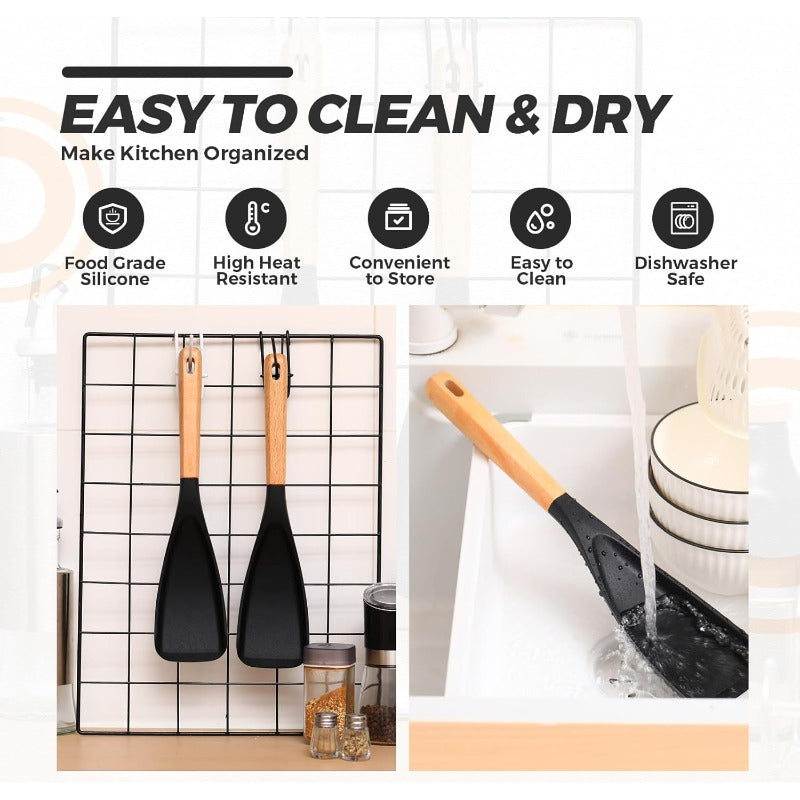 Compact 2/4/8pcs Kitchen Cookware Set – versatile meal preparation, 2 4 8pcs Cooking Spoons for Nonstick Cookware 12 Inch Silicone Spoon Spatula with, designed for American homes, daily convenience and practical gifting