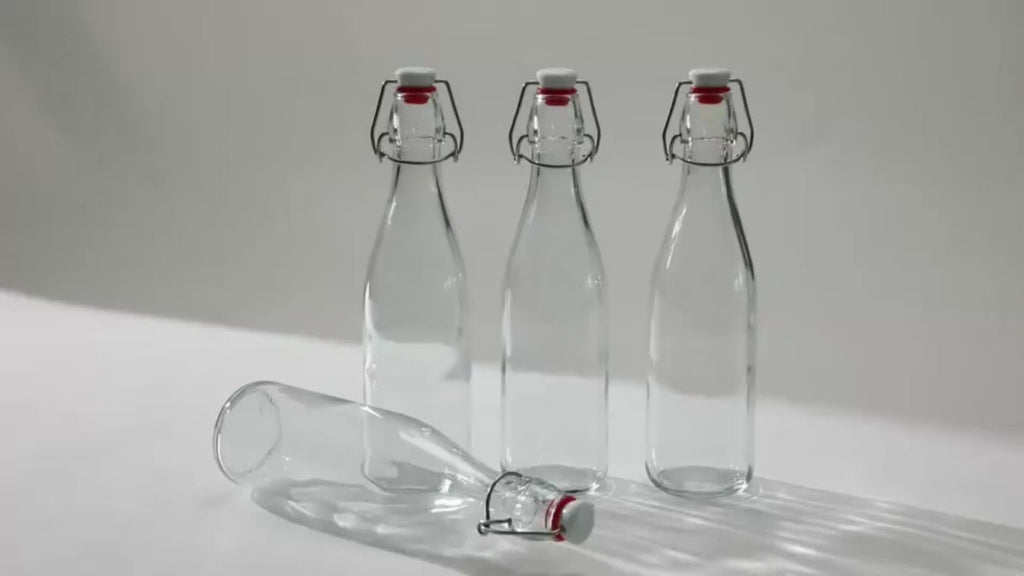 Compact 4/8/12pcs Refrigerator Bottle Organizer – easy-access beverage storage, 4 8 12pcs-16oz Flip Top Glass Bottles with Stopper for Kitchen Organizers And Storage, designed for American homes, daily convenience and practical gifting