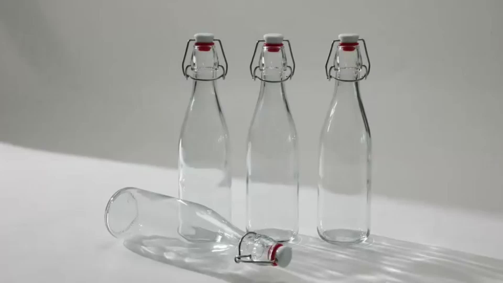 Compact 4/8/12pcs Refrigerator Bottle Organizer – easy-access beverage storage, 4 8 12pcs-16oz Flip Top Glass Bottles with Stopper for Kitchen Organizers And Storage, designed for American homes, daily convenience and practical gifting
