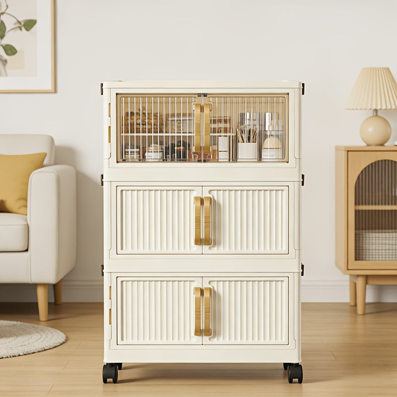 Heavy-Duty Home Storage Organizer – space-saving everyday organization, Multi-Functional Foldable Storage Cabinet with 5-Tier 3-Tier Large Capacity Space-Saving Suitable for Entrance Corridor, designed for American homes, daily convenience and practi