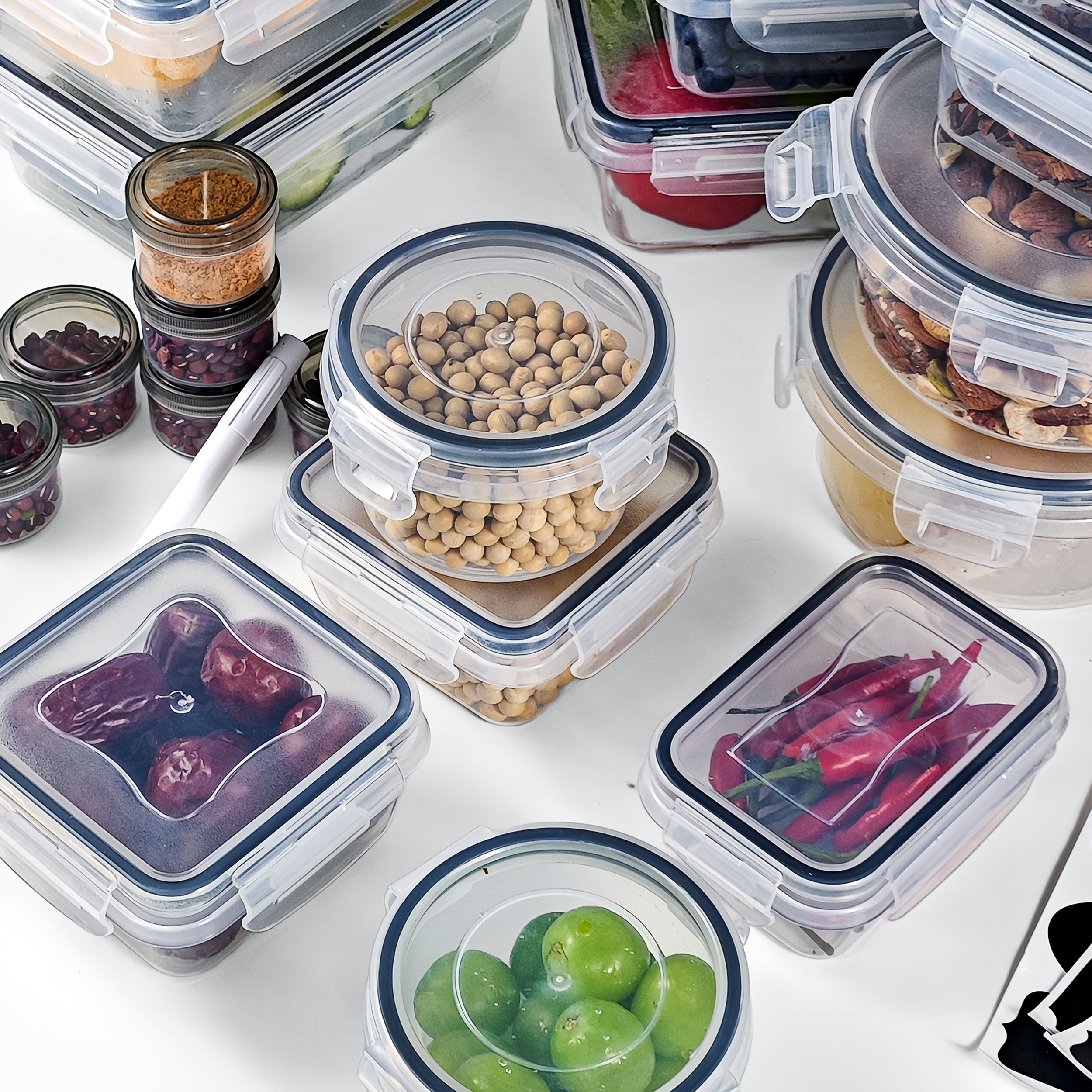 Space-Saving 22/52/55/56/58pcs Reusable Drinkware Set – easy-access beverage storage, 22 52 55 56 58pcs Food Storage Container Set with 11 22 26 Lids, designed for American homes, daily convenience and practical gifting