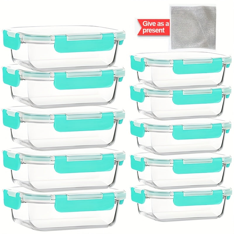 Easy-Access Refrigerator Storage Organizer – easy-access fridge organization, Set of 10 Glass Containers with Lids for Storage Ideal for Meal Preparation And, designed for American homes, daily convenience and practical gifting