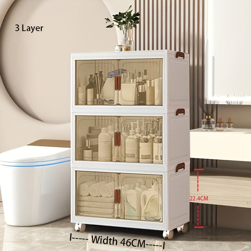 Storage Bins – 1 2 3 4 5Layer Extra Large Storage Cabinet Multi-tier Foldable Storage Box with