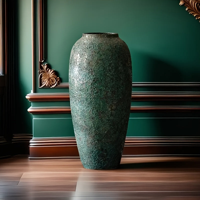 Decorative Vase – 1pc of Country-Style Ceramic Green Vase Ideal for Fresh And Dried