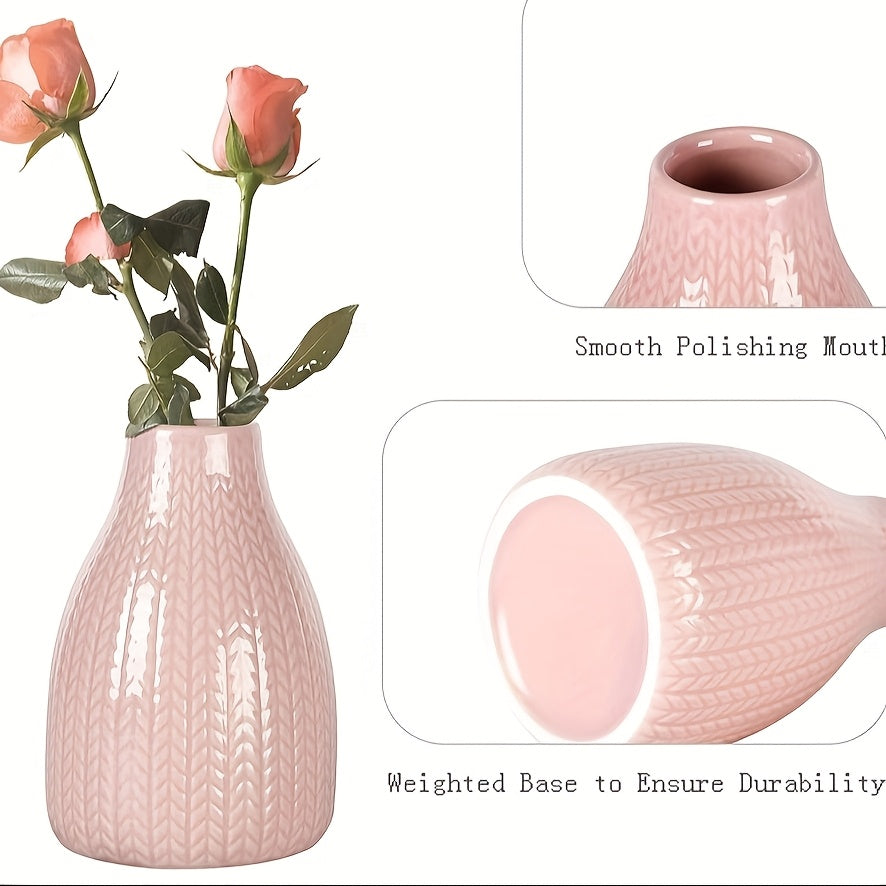 Small Ceramic Matte Vases for Home Decor, Modern And Minimalist Decorative