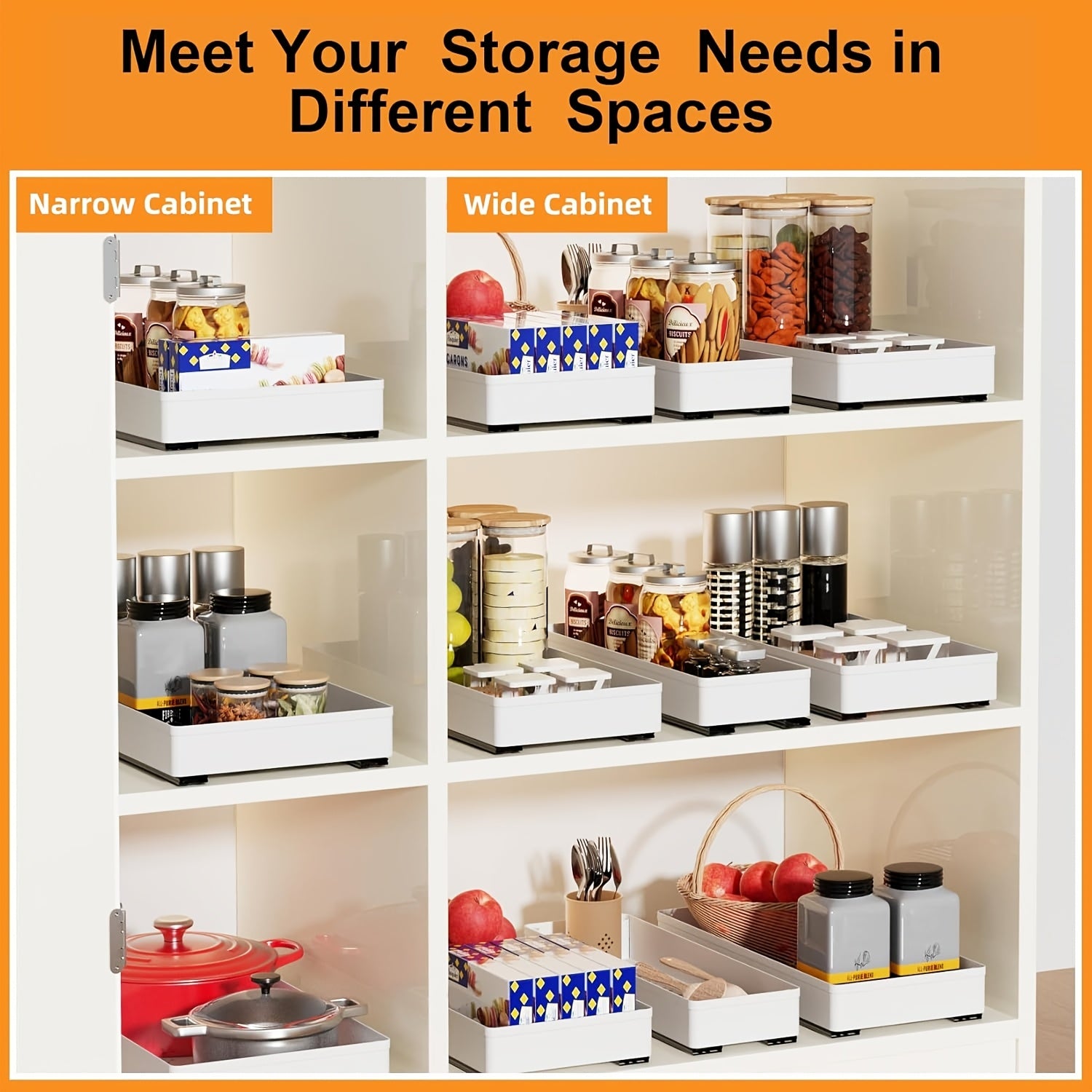 Versatile 3 Pack Pull-Out Cabinet Organizer – smooth-access cabinet organization, 3 Pack 15 7 Deep Pull Out Drawers For Pull-Out Cabinet Organizer Slide Out, designed for American homes, daily convenience and practical gifting