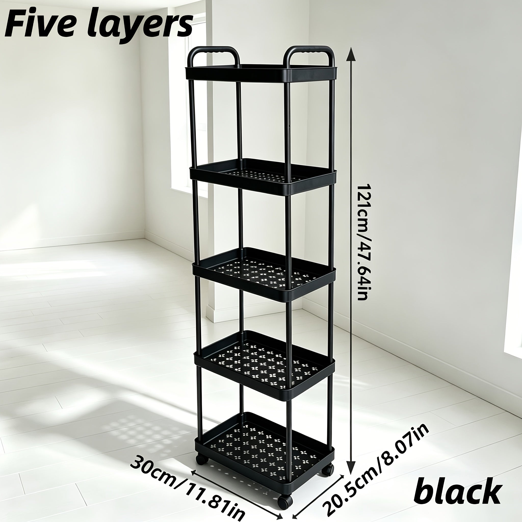 Versatile Adjustable Home Storage Rack – durable multi-purpose storage, Office Storage Cart Multifunctional Trolley Rack Kitchen Bathroom Toilet Floor Multi-layer Movable Storage Rack, designed for American homes, daily convenience and practical gift