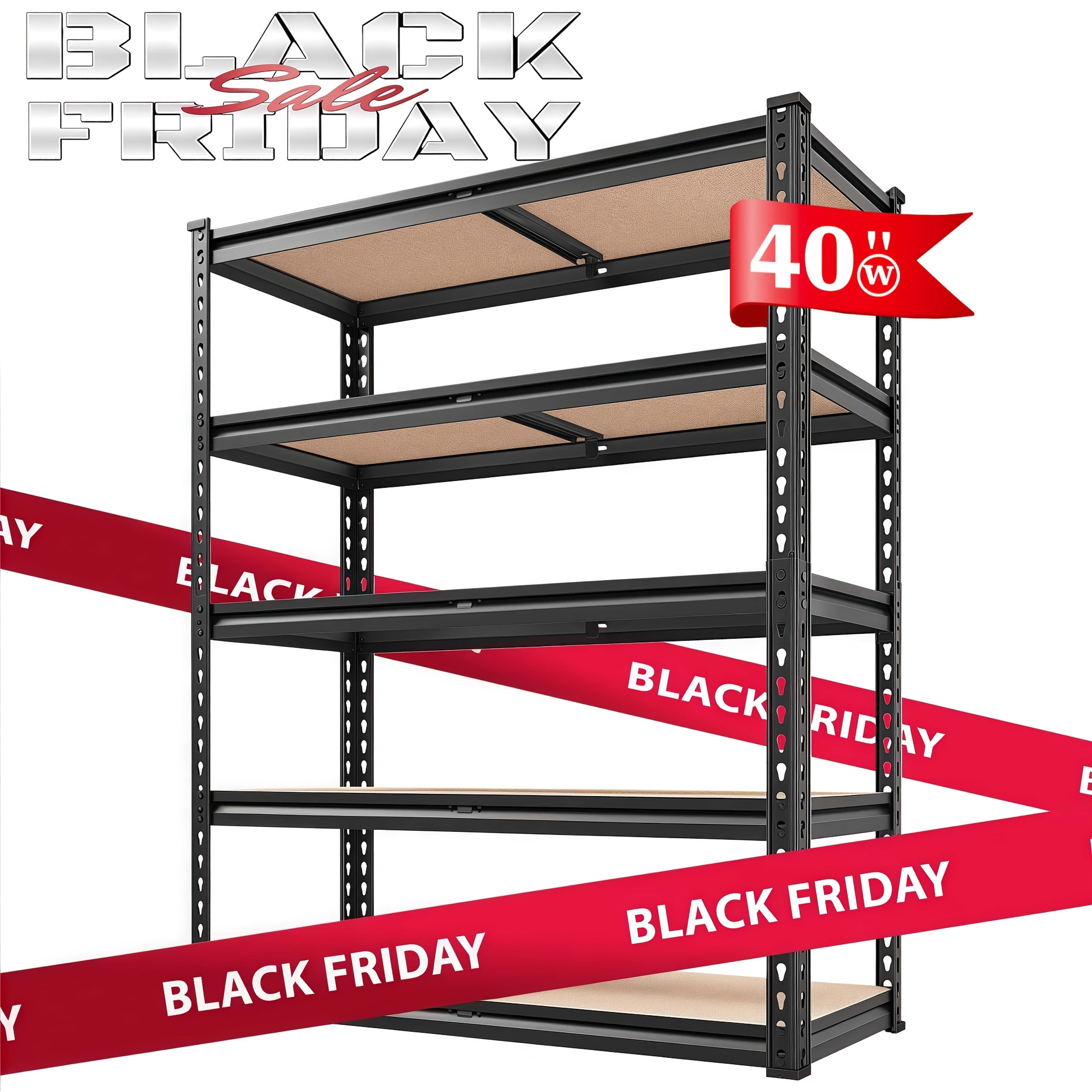 Space-Saving 5 Tier Adjustable Home Storage Rack – durable multi-purpose storage, 2020LBS Storage Shelves 5 Tier 72 H X 35 55 W X 16 DGarage, designed for American homes, daily convenience and practical gifting