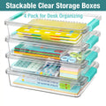 Versatile 4 Pack Clear Stackable Storage Bins – portable space-saving storage, 4 Pack Clear Bins 6 Qt Plastic Storage Bins With Lids 4 Pack Clear, designed for American homes, daily convenience and practical gifting