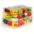 Premium 14 Pack Refrigerator Storage Organizer – easy-access fridge organization, 14 Pack Fridge Organizer Stackable Refrigerator Organizer Bins with Lids Fridge Organizers And Storage, designed for American homes, daily convenience and practical gif
