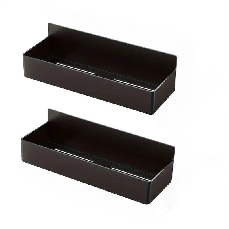 [Magnetic Storage Baskets] 2pcs Magnetic Storage Baskets No Drill Refrigerator Rack Kitchen Seasoning Holder Bathroom Toiletries Organizer for Fridge Microwave Oven Condiment Shelf 2pcs Movable Seasoning Organizer for Cans Drinks Wine