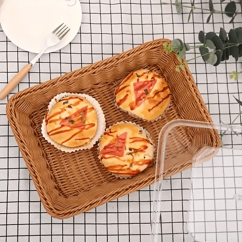 1pc Bread Basket - Durable Plastic Bread Basket, Washable Food Tray for Storing Desserts And Fruits - Ideal for Kitchen, Picnic And Home Display, Also a Perfect Storage Box for Pastries And Desserts