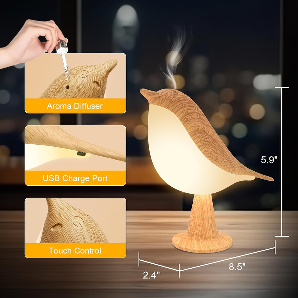 Compact 1pc Decorative Home Lighting – warm functional room lighting, 1pc Bird Night Light 16-Color Dimmable Cordless Desk Lamp 1800mAh Battery USB Rechargeable Touch, designed for American homes, daily convenience and practical gifting