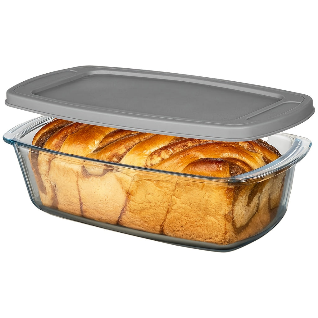 Premium 87oz Kitchen Baking Dish Set – oven-ready cooking and serving, Single Double Pack Bread Baking Pan Large Capacity Glass Baking Dish with Lid 60, designed for American homes, daily convenience and practical gifting