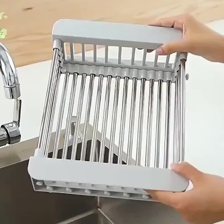 Easy-Access Adjustable Home Storage Rack – durable multi-purpose storage, 304 Stainless Steel Adjustable Sink Storage Rack - Extended Dish Rack with Drainless Design, designed for American homes, daily convenience and practical gifting