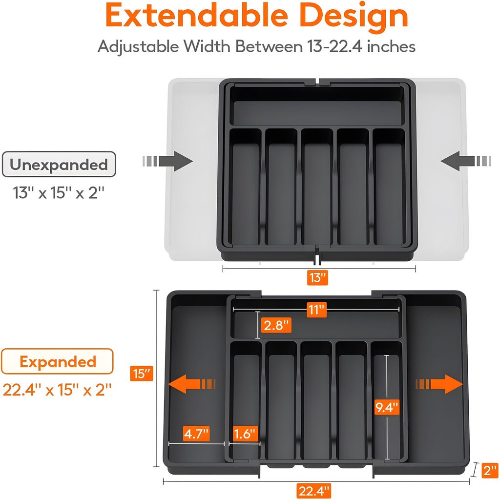 Versatile Stackable Home Storage Bins – portable space-saving storage, Silverware Organizer Utensil Knife Storage Box Adjustable Storage Box Cutlery Storage Box Kitchen Organizers, designed for American homes, daily convenience and practical gifting