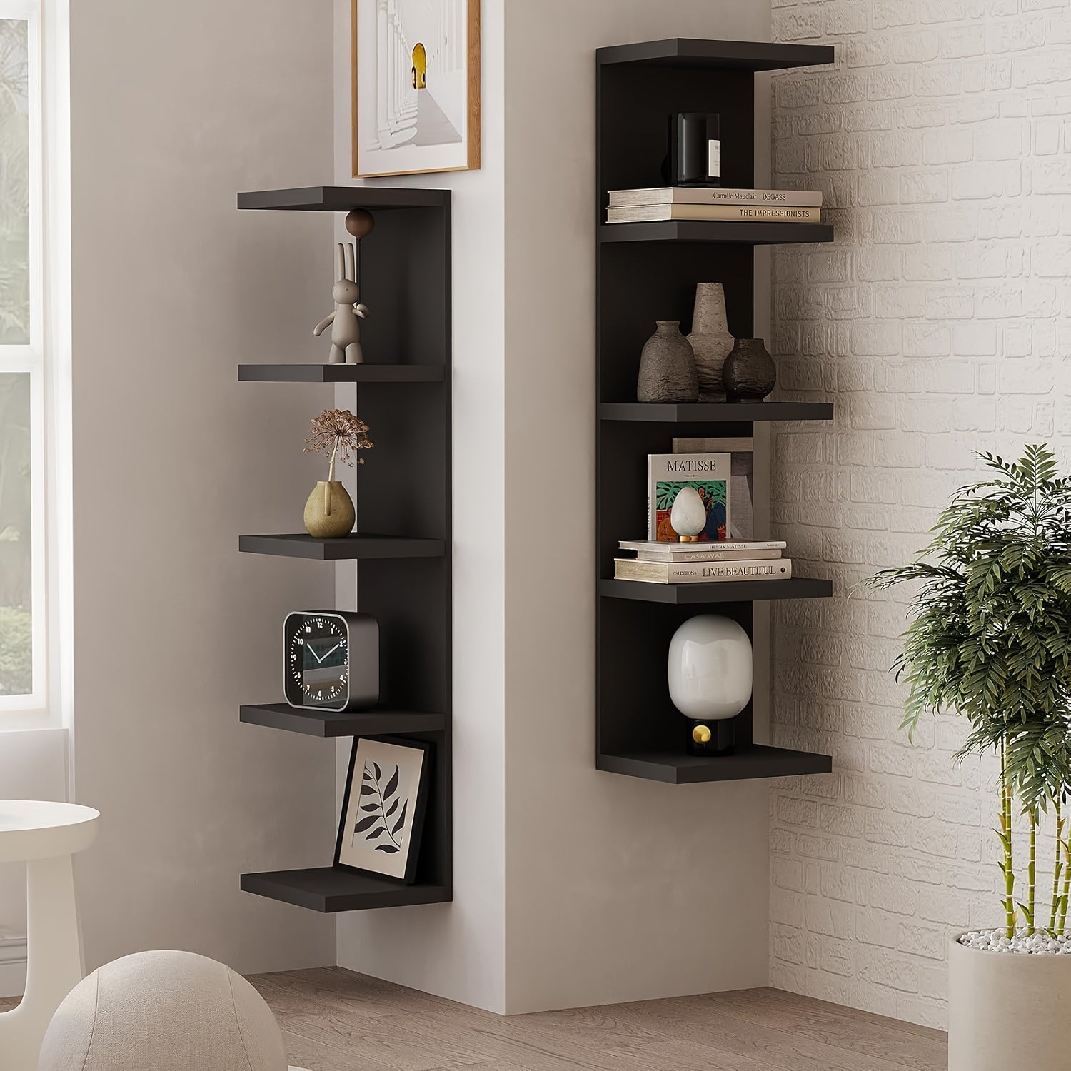 Upgraded/New Thickened Five-layer Suspended Wall Rack, Wall-mounted Storage Rack, Wall Decorative Items, Space-saving Wall Storage Rack, Easy to Install, 31.5 Inches High, Suitable for Bedrooms And Living Rooms - A Practical Wall-mounted Rack