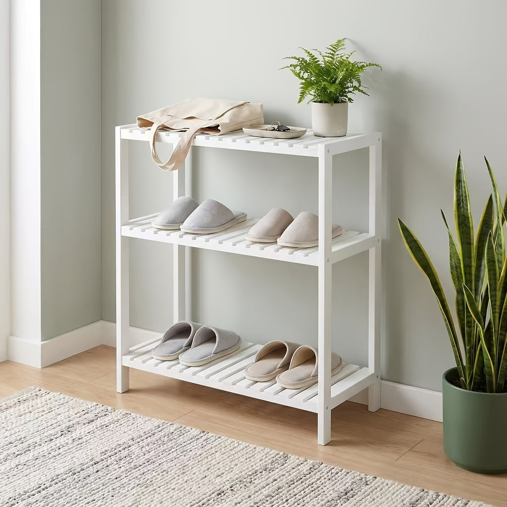 Ladder Shelf, 3-Tier Shelf Stand, Display with Wide Storage Display Stand, Multifunction Standing Organizer Shelf for Home Office And Kitchen
