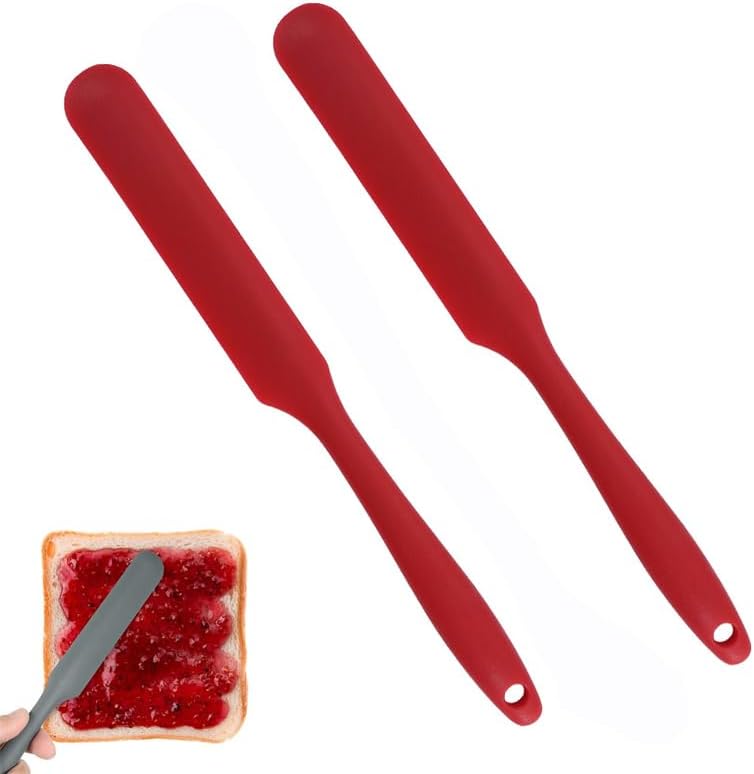 Kitchen Essential – Set of 9 High-Quality Silicone Spatulas, Expert Baking Scrapers Including Dough Scoop And Icing Tools, Non-Stick Flexible Kitchen Utensils in Red, Black, And Purple, Perf