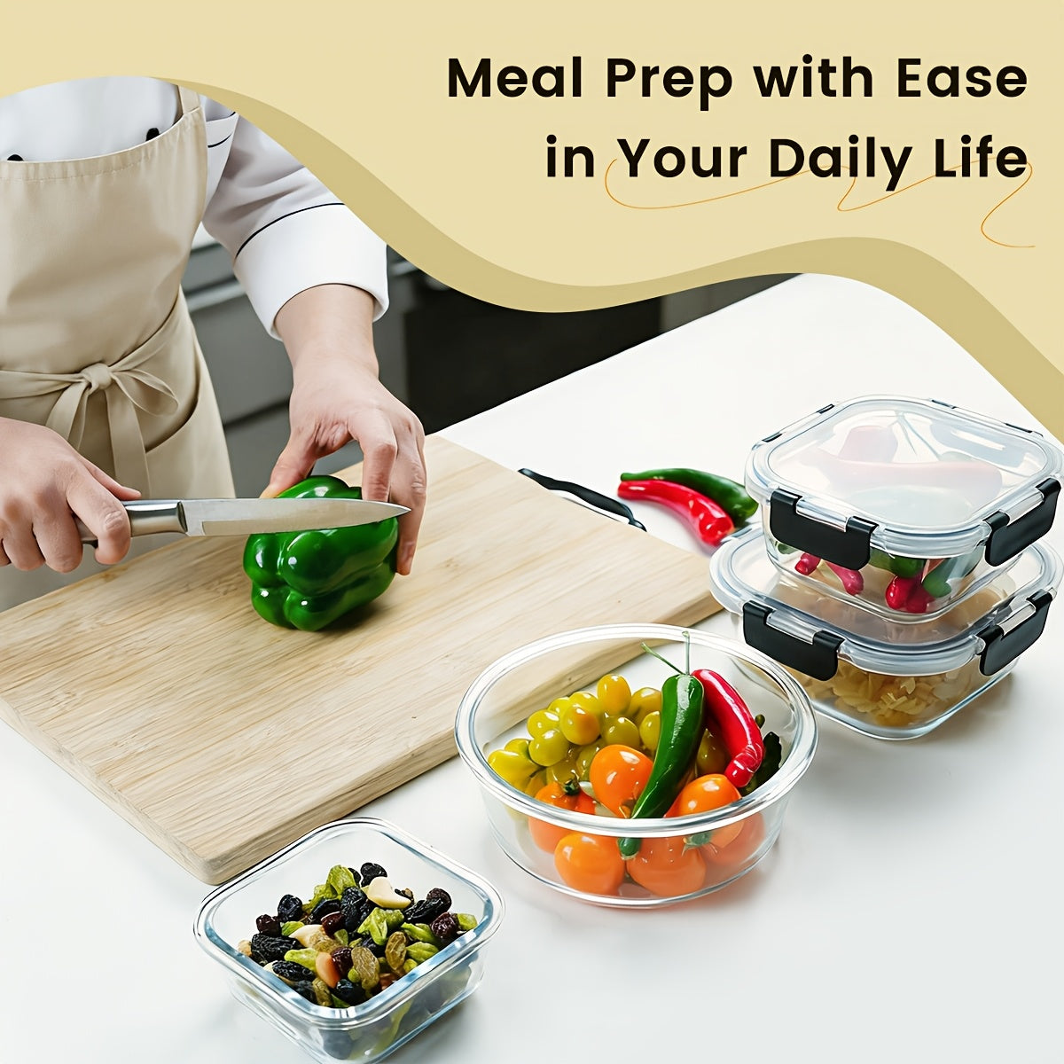 12 Glass Food Containers Set Glass Food Meal Prep Containers with Leakproof Airtight Lids Perfect for Lunch On the Go Leftover BPA Free Glass Bento Boxes