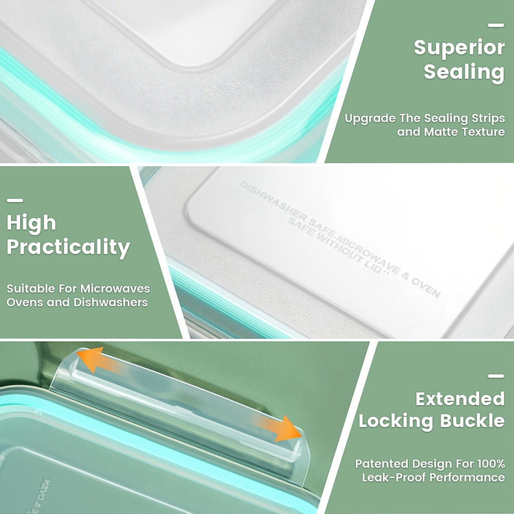 Heavy-Duty 16pcs Glass Meal Prep Container Set – leak-resistant reusable meal prep, 16pcs 8 Lids And 8 Containers Sealed Glass Food Storage Containers Lunch Boxes Microwave, designed for American homes, daily convenience and practical gifting