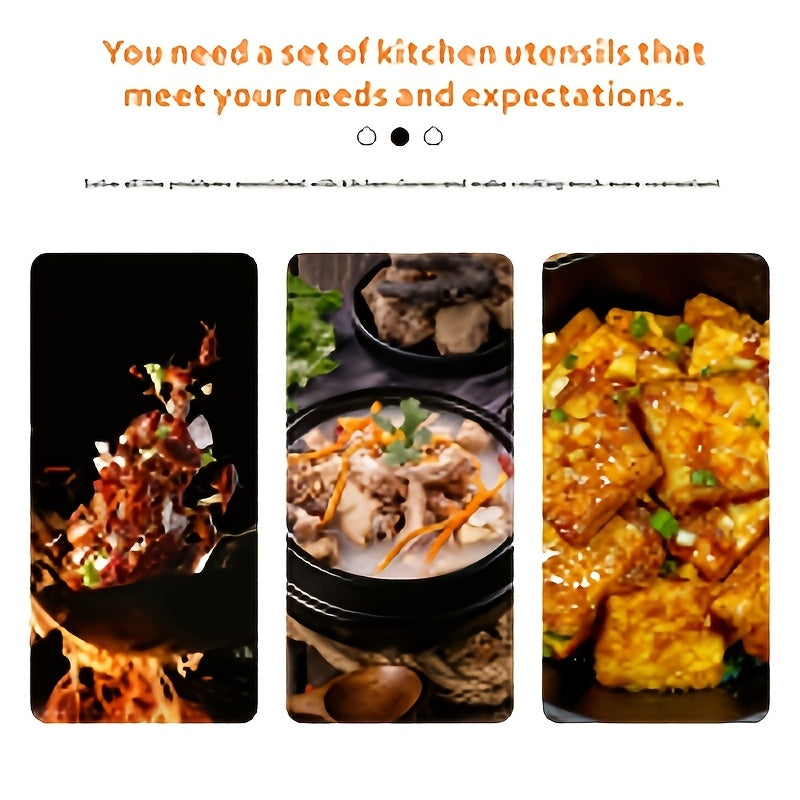 Kitchen Essential – Silicone Kitchen Utensils Set | Heat Resistant And High-Quality, Suitable for Non Stick Pans, Stainless Steel Cutting Tools, Small Kitchen Tools, Ideal Holiday Gift 19 Se