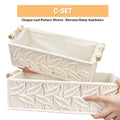 Premium 2pcs Adjustable Home Storage Rack – durable multi-purpose storage, 2pcs Bohemian Handmade Macrame Storage Basket Set with Handles Multipurpose Organizer for Food Jewelry, designed for American homes, daily convenience and practical gifting