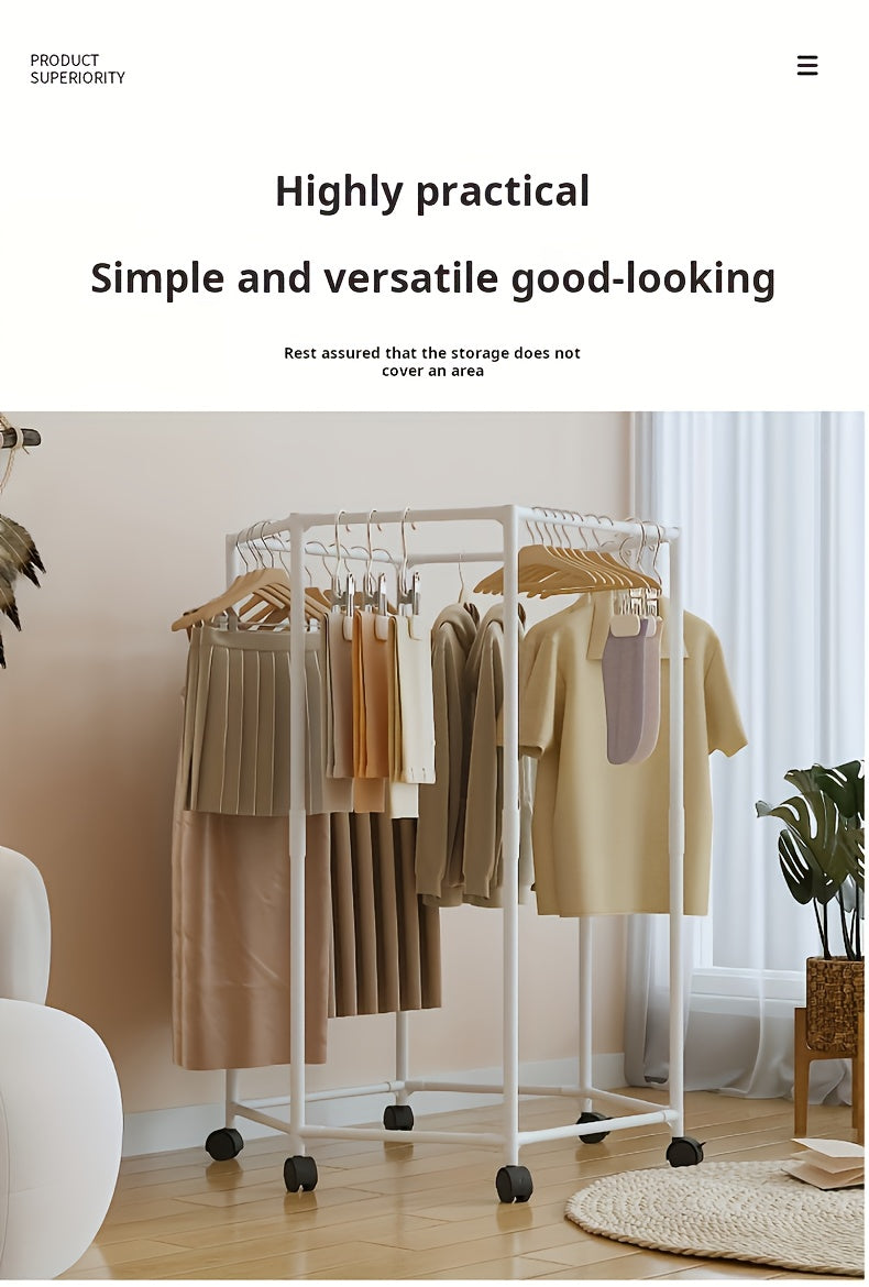 Versatile Adjustable Home Storage Rack – durable multi-purpose storage, Hexagonal Rotary Clothes Rack Self-Standing Vertical Clothing Hanging Rack Suitable for Laundry And Household, designed for American homes, daily convenience and practical giftin