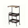 Multi-tiered Rolling Lug Racks, Food Service Shelves And Racks, Removable Metal Storage Racks, Portable Casters, Multi-tiered Carts - for Storage And Organization In Bedrooms, Kitchens, Bathrooms, Offices, And Dorm Rooms.
