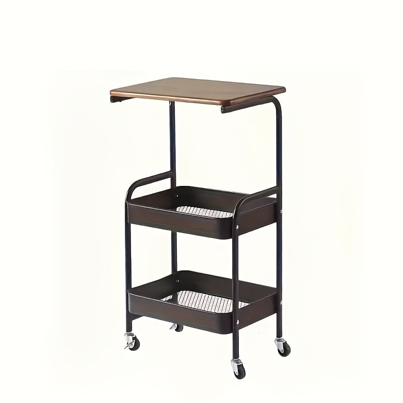Multi-tiered Rolling Lug Racks, Food Service Shelves And Racks, Removable Metal Storage Racks, Portable Casters, Multi-tiered Carts - for Storage And Organization In Bedrooms, Kitchens, Bathrooms, Offices, And Dorm Rooms.