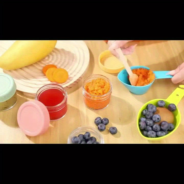 6pcs/10pcs Glass Food Storage Containers - 4oz Youngsters Food Jars with Lids Food Maker Microwave Dishwasher Freezer Safe Pickling Jars for Jelly, Jam, Honey, Spice, Essential Preserver for Home Storage And Gifting, Dessert Cup, Ice Cream Bowl