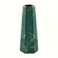 Compact Ceramic Flower Vase – tabletop floral display and modern home decor, White Gold Green Gold Finish Marble Ceramic Flower Vase Home Decor Vase And Table, designed for American homes, daily convenience and practical gifting