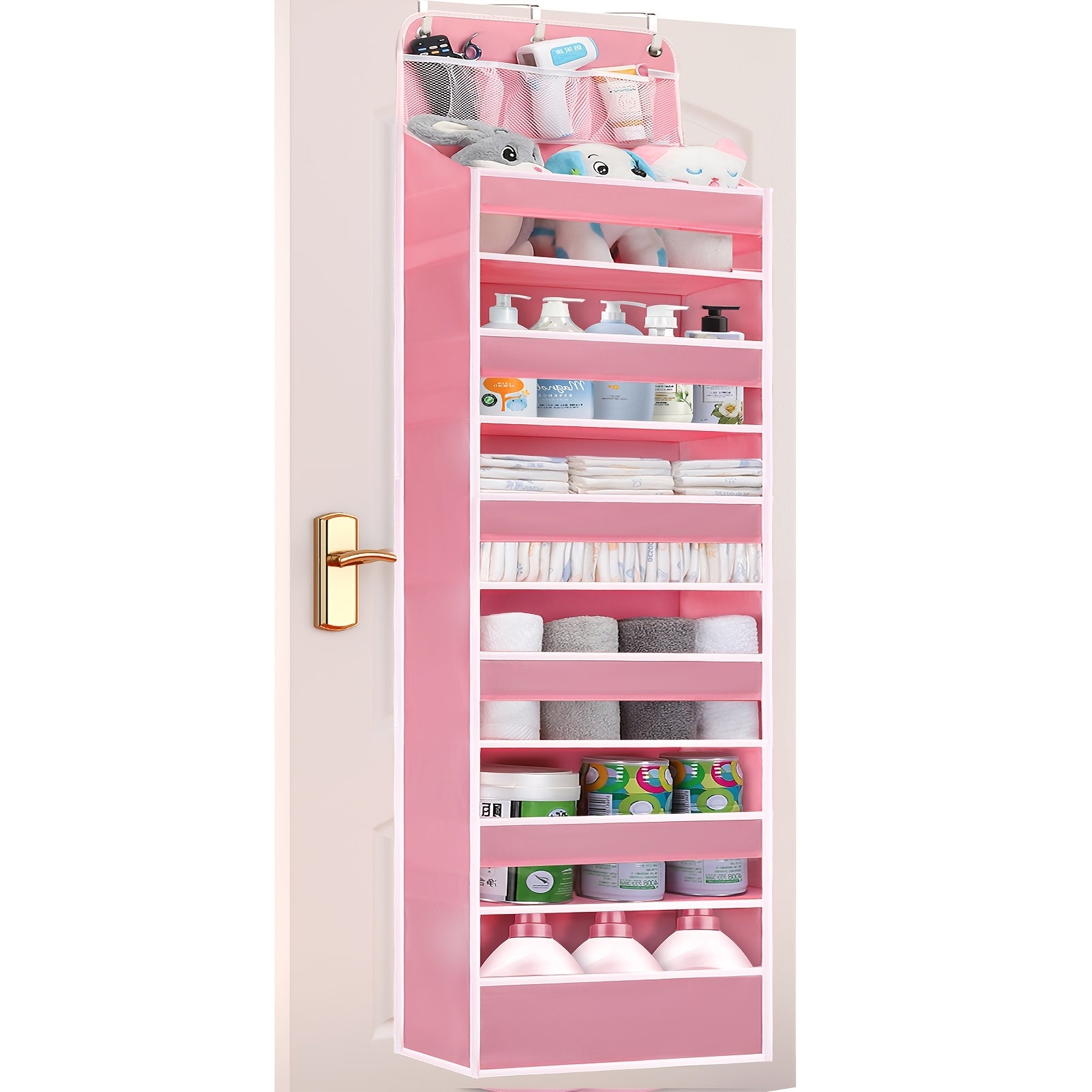 Smart Home Storage Organizer – space-saving everyday organization, Over Door Hanging Organizer No Tilt Closet Organizer for Diaper Shoes Over Door Storage, designed for American homes, daily convenience and practical gifting