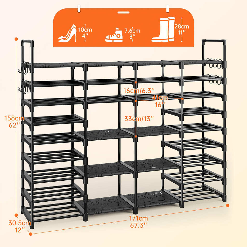 Easy-Access Adjustable Home Storage Rack – durable multi-purpose storage, Bookshelf Office- Shoe Organizer Rack Stackable Storage And Organization Shelves Freestanding Space Saver for, designed for American homes, daily convenience and practical gift