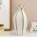 Contemporary Electroplated Decorative Ceramic Vase for Elegant Flower Arrangements in The Living Room