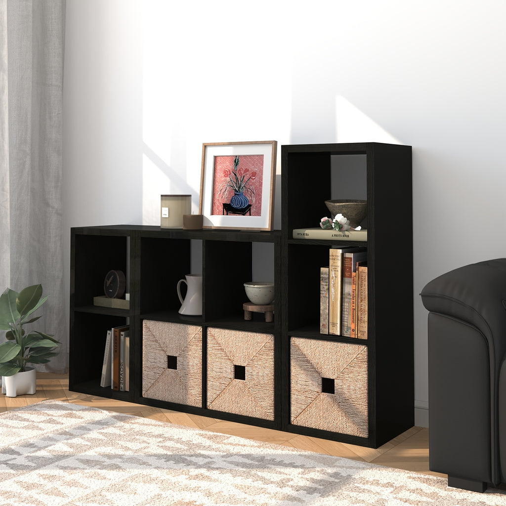 2/3/4/6/8/9 Thick Frame Bookshelf, Open Back Panel Cube Storage Cabinet, Floor-standing Bookshelf With Anti-tip Kit, Wooden Open Display Rack For Living Room, Bedroom, Study, White/chocolate Open Bookshelf, With Open Back