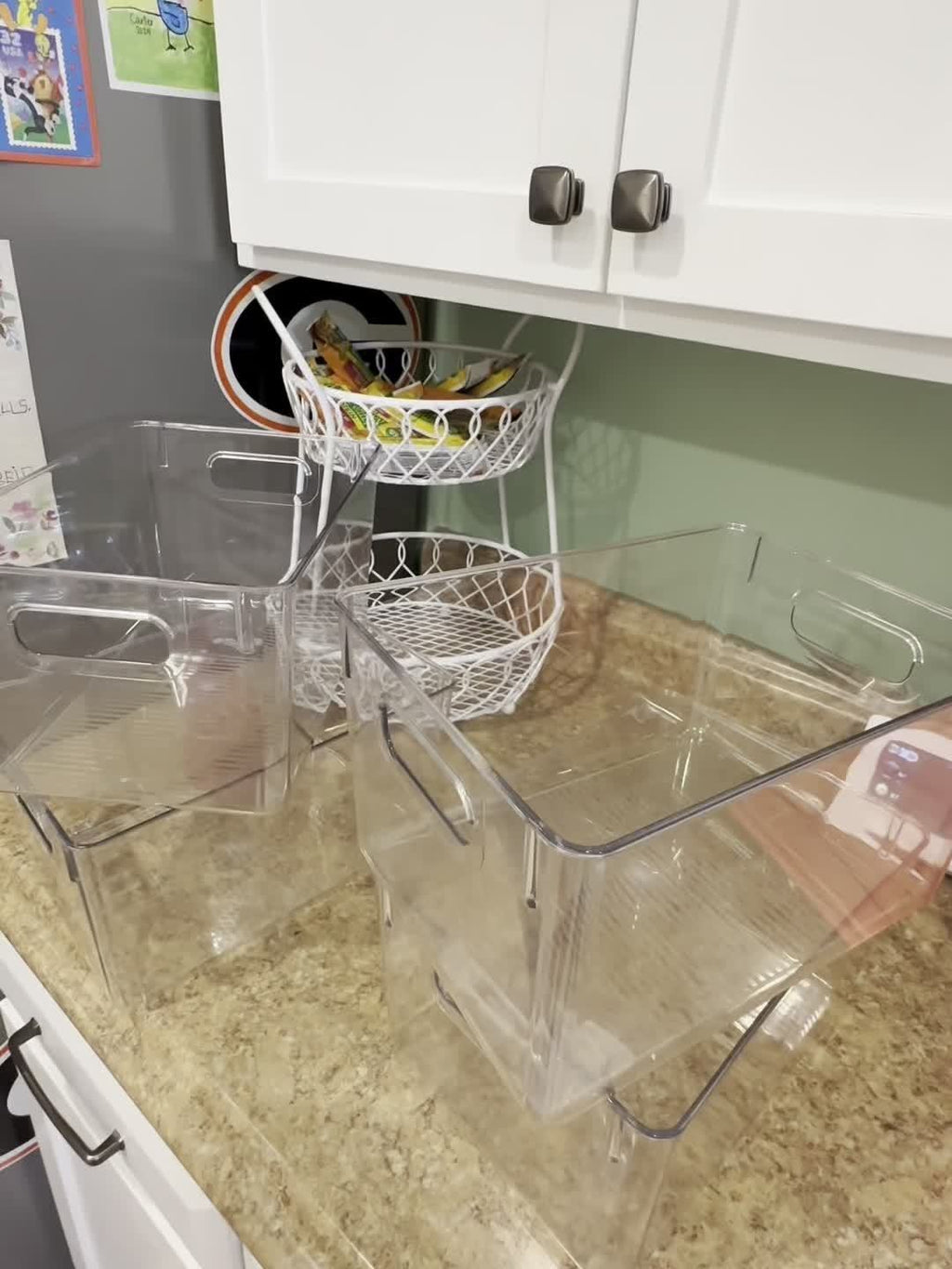 Heavy-Duty 4pcs Refrigerator Storage Organizer – easy-access fridge organization, 4pcs Clear Plastic Storage Bins - Pantry Organizers and Storage Containers Fridge Organizer Bins, designed for American homes, daily convenience and practical gifting