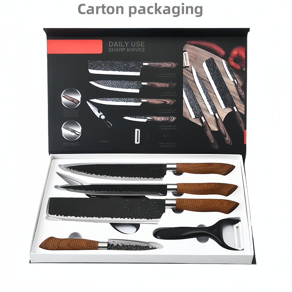 6pcs/set Kitchen Cooking Tool Set, Kitchenware Set, Kitchen Knife Set, Fruit Knife, Kitchen Knife, Melon Slicer, Chicken Bone Clipper And Other Kitchen Utensil Sets, Essential Household Kitchen Tools, Essential Restaurant Cooking Tools, Ladies' Gifts