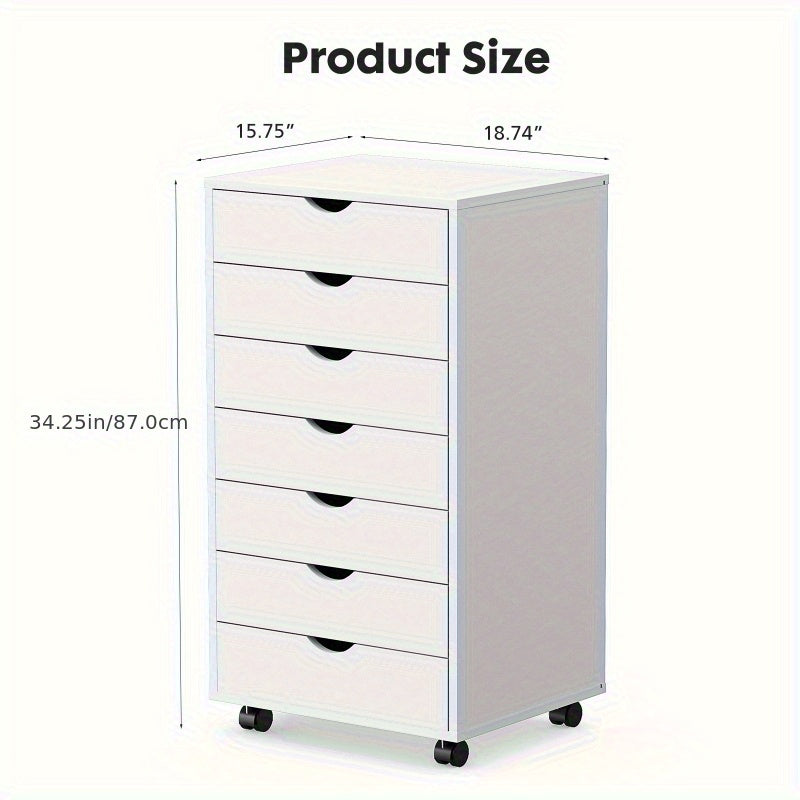 Easy-Access Reusable Drinkware Set – easy-access beverage storage, with Wheels Removable Storage Cabinet Organizing 5 7drawers Suitable for Office Bedroom Living Room, designed for American homes, daily convenience and practical gifting