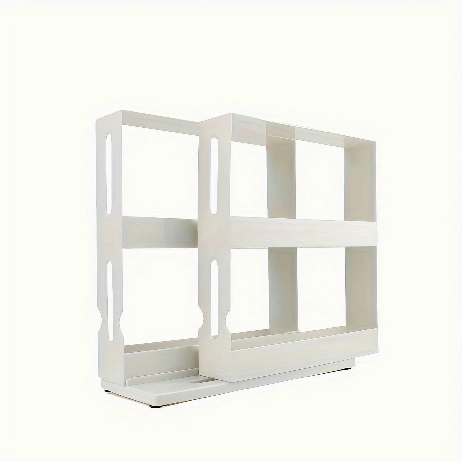 1 Double-Layer Shelf-Non-Slip Base Space-Saving Double-Layer Rotating Spice Rack -Made of Odorless Plastic, Suitable for Storing Essentials in The Kitchen And Bathroom. Spice Organizers And Storage